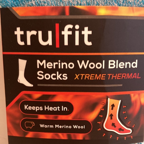 Merino Wool Blend Socks Xtreme Thermal Warm Cold Weather Boot Socks Light Blue - Picture 4 of 15